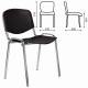 Стул STAFF "Iso Plast CF-009", хром каркас, пластик черный. Фото товара с разных ракурсов.