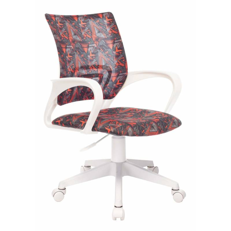 Кресло детское Бюрократ KD-W4 черный/красный красный кристалл крестов. пластик белый пластик белый главное фото