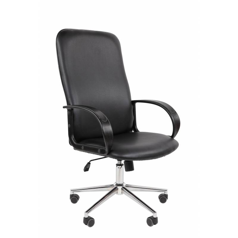 Кресло руководителя Chairman 278 Россия экопремиум черный хром главное фото